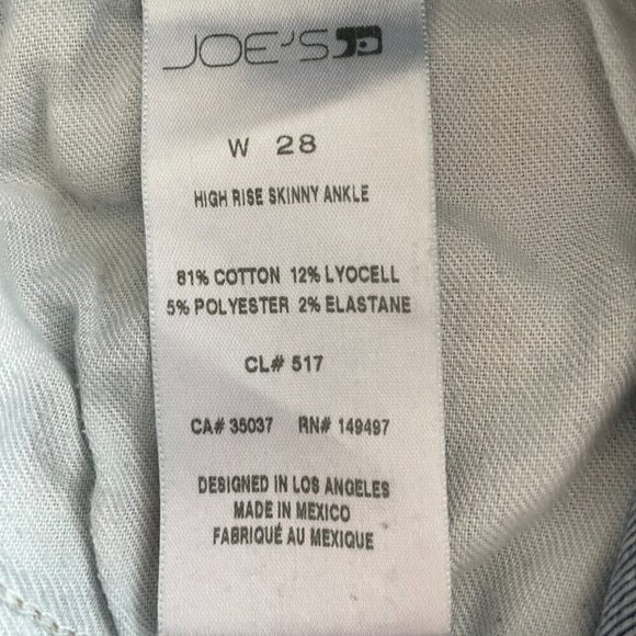 Joe's Jeans Women's Franklin Skinny High Rise Distressed Hem, Size 28 - Picture 7 of 8